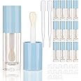 COSIDEA 14pcs Empty 6ml big doe foot wand Chunky lip gloss tubes for DIY lipgloss,Pink round lipgloss containers tubes with thick wand (Blue)