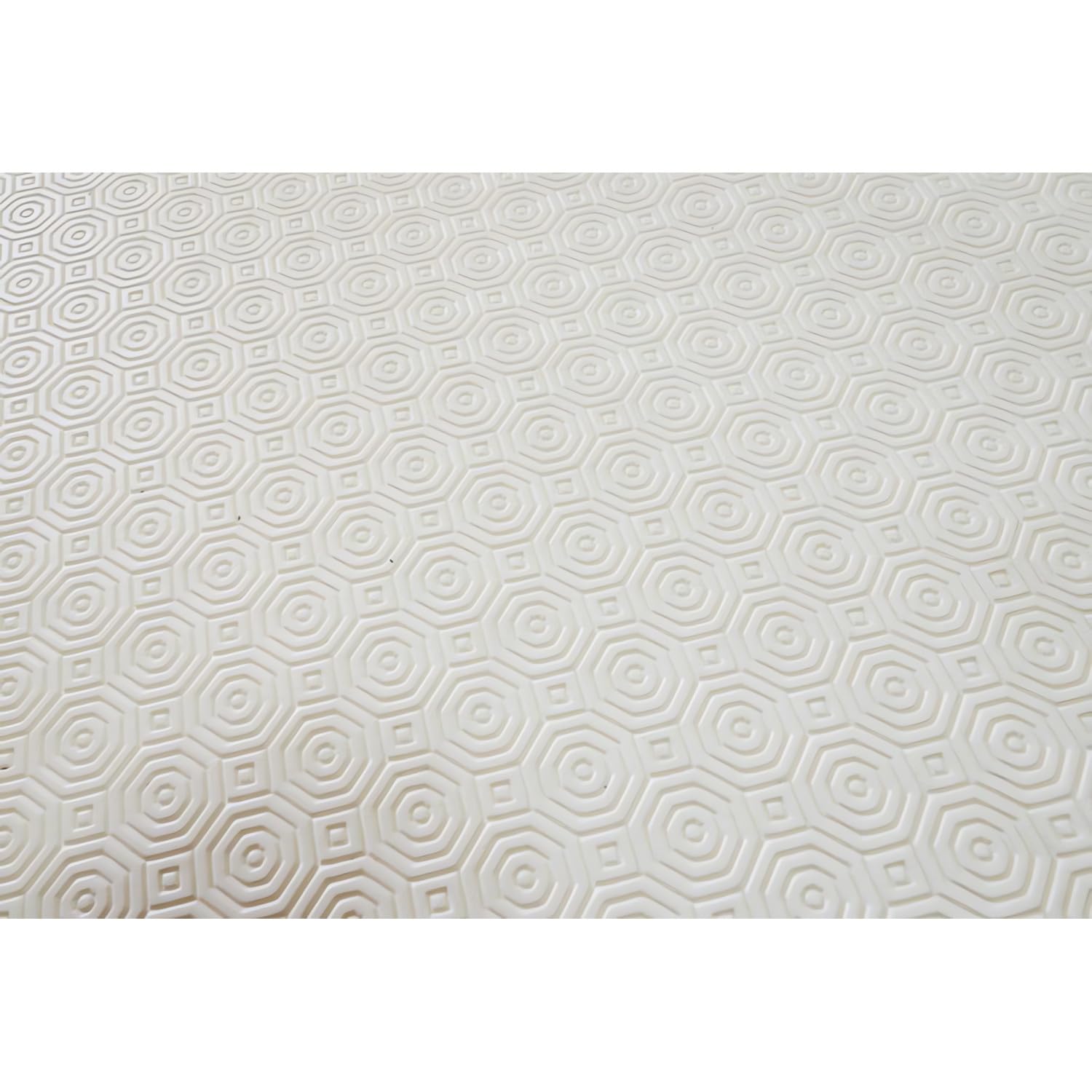 Soleil d'ocre, Under Rectangular Tablecloth Plain PVC, White, 140 x 240 cm