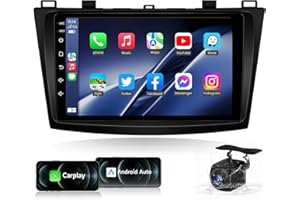 FORTDOWS Car Stereo Radio for Mazda 3 2010 2011 2012 2013-9 Inch(1280 * 800) Touchscreen with Wireless Carplay&Android Auto GPS WiFi Bluetooth FM Backup Camera SWC (Fit for Bose System)