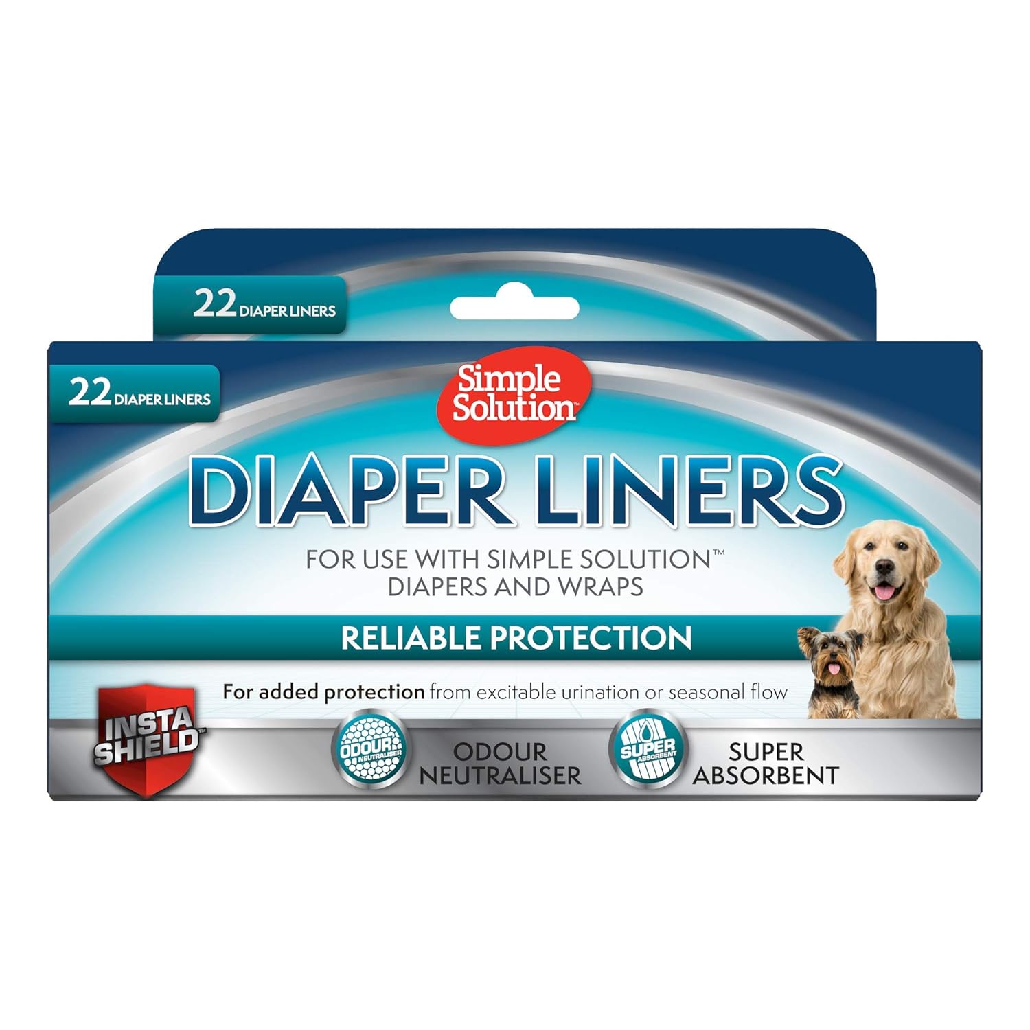 Simple Solution Disposable Dog Diaper Liners UltraAbsorbency, Pack of
