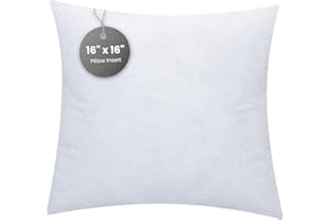 LITO LINEN AND TOWEL Throw Pillows for Valentines Day| Down Alternative Pillow| Bedding Throw Pillows| Couch Cushion Pillow Insert| Indoor Decorative Pillows|Pillow Stuffer for Sofa Shams|Super Soft|1 Piece 16"x 16" White