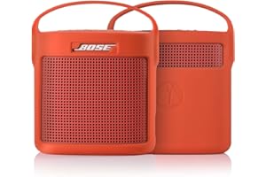 TXEsign Silicone Case for Bose SoundLink Color II Bluetooth Speaker, Travel Carrying Case Cover Stand Up Speaker Protective Case (Coral Red)