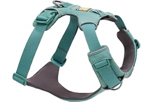 Ruffwear, Front Range Dog Harness, Reflective and Padded, No Pull Harness for Training and Everyday, River Rock Green, X-Small