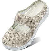 JIASUQI Womens Slippers Wide Toe Box Shoes for Women Ajustable Slippers Indoor and Outdoor