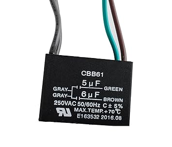 Wadoy Cbb61 Ceiling Fan Capacitor 4 Wire For New Tech 5uf 6uf 250vac