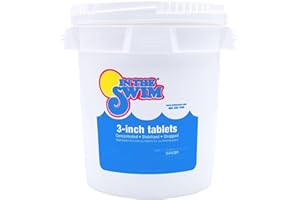In The Swim 3 Inch Stabilized Chlorine Tablets for Sanitizing Swimming Pools - Individually Wrapped, Slow Dissolving - 90% Available Chlorine - Tri-Chlor - 10 Pounds