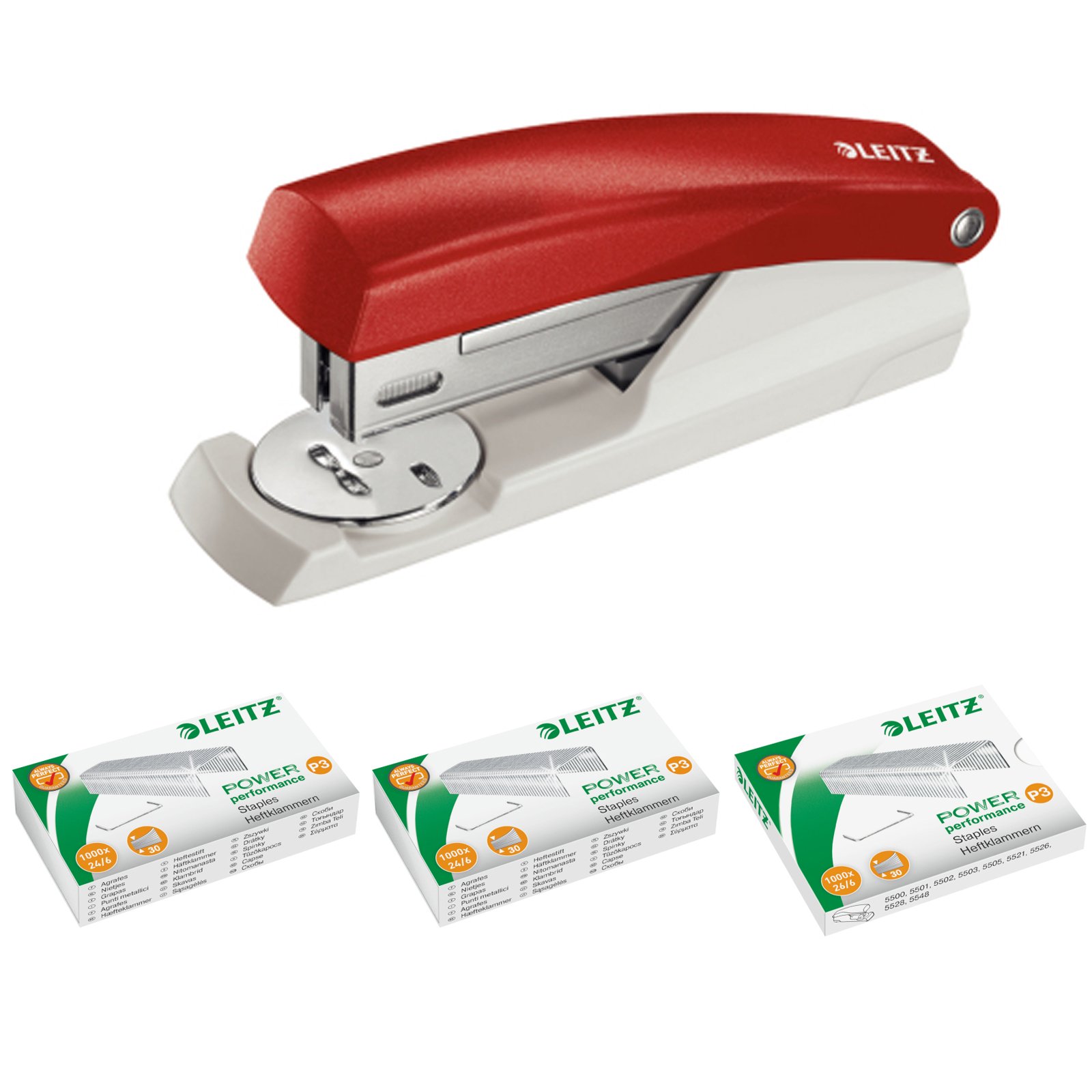 Leitz NeXXt Series 5501 Small Office Stapler, 25 Sheets (Blue with 3000 Staples)