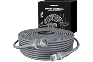 FIRMERST 100FT Starlink Gen 3 Replacement Extension Cable – Plug and Play, Compatible with Starlink Standard V3 Satellite