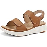 UBFEN Womens Platform Sandals Wedge Walking Comfortable Casual Adjustable Strap Lightweight Open Toe