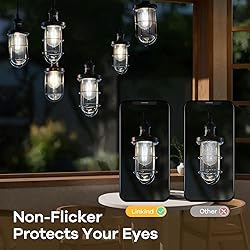Linkind Edison Light Bulbs Dimmable, 60W Equivalent