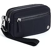 POIUGOYA Small Nylon Crossbody Bags for Women,RFID Wristlet Purse Built in Wallet, 4 Zipper Crossbody Wallet Phone Organizer