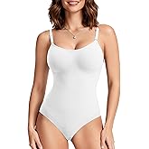 Gotoly Shapewear for Women Tummy Control Shapewear Bodysuit Seamless Faja Body Shaper Waist Trainer Body Suit Butt Lifter(White,X-Large)