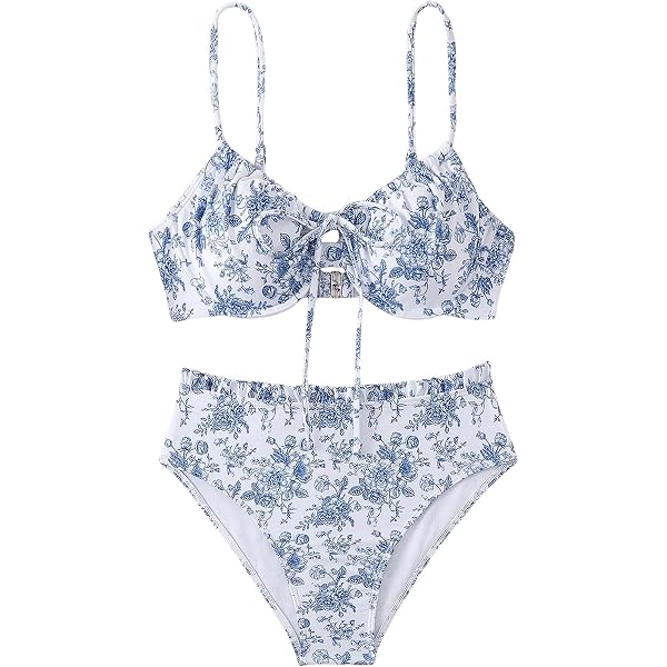 SweatyRocks Women's 2 Piece Bikini Sets Ditsy Floral...