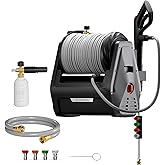 Giraffe Tools Grandfalls Wall Mounted Pressure Washer Plus+, Max 2900PSI, 2.2GPM, Electric Power Washer with 100FT Replaceabl