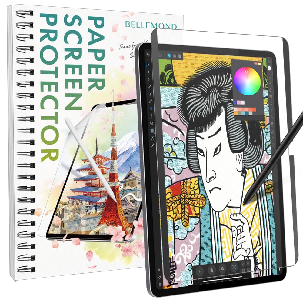 Photo 1 of BELLEMOND | Removable Kent Paper Screen Protector | Compatible with Samsung Galaxy Tab S10 FE + / S10 FE Plus - 13.1" | Removable and Reusable Matte Film | Reduces Pencil Tip Wear | 1PC