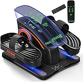 Under Desk Elliptical Machine, Upgraded 6 Adjustable Resistance &15 Speeds Electric Elliptical Leg Exerciser while Sitting for Seniors with Forward & Reverse Direction, Touch Screen and Remote Control