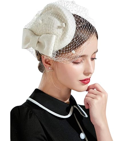 2568 British Style Pillbox Hat Women Church Wedding Winter Vintage ORIDOOR British Style Pillbox Hat Women Church Wedding  main image 3