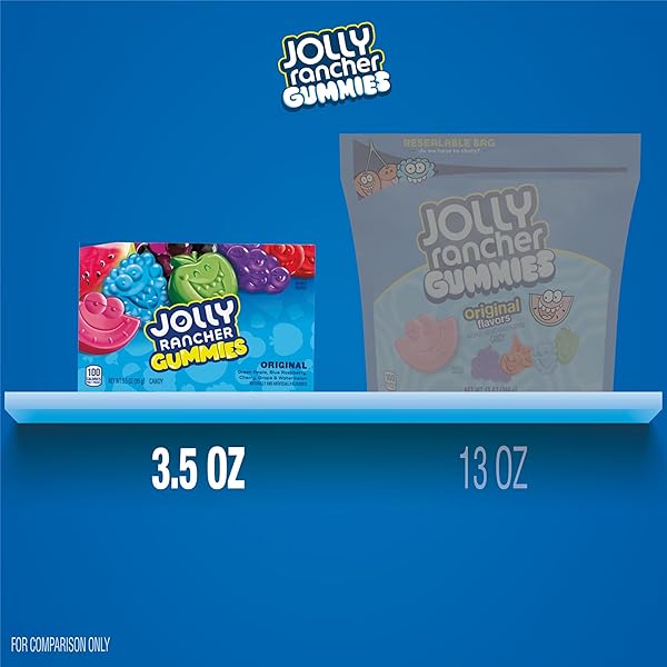 JOLLY RANCHER GUMMIES ORIGINAL FRUIT FLAVORED CANDY BOX, 3.5 OZ