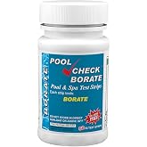 Pool Check Borate Test Strips for Pools &amp; Spas &ndash; 50 Count | Made in USA | Professional-Grade Accuracy Used by Pool Pros