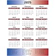 2025 Full Year Calendar Magnet, Patriotic, 7.5” x 10” – Easy-to-Read, Bold Design