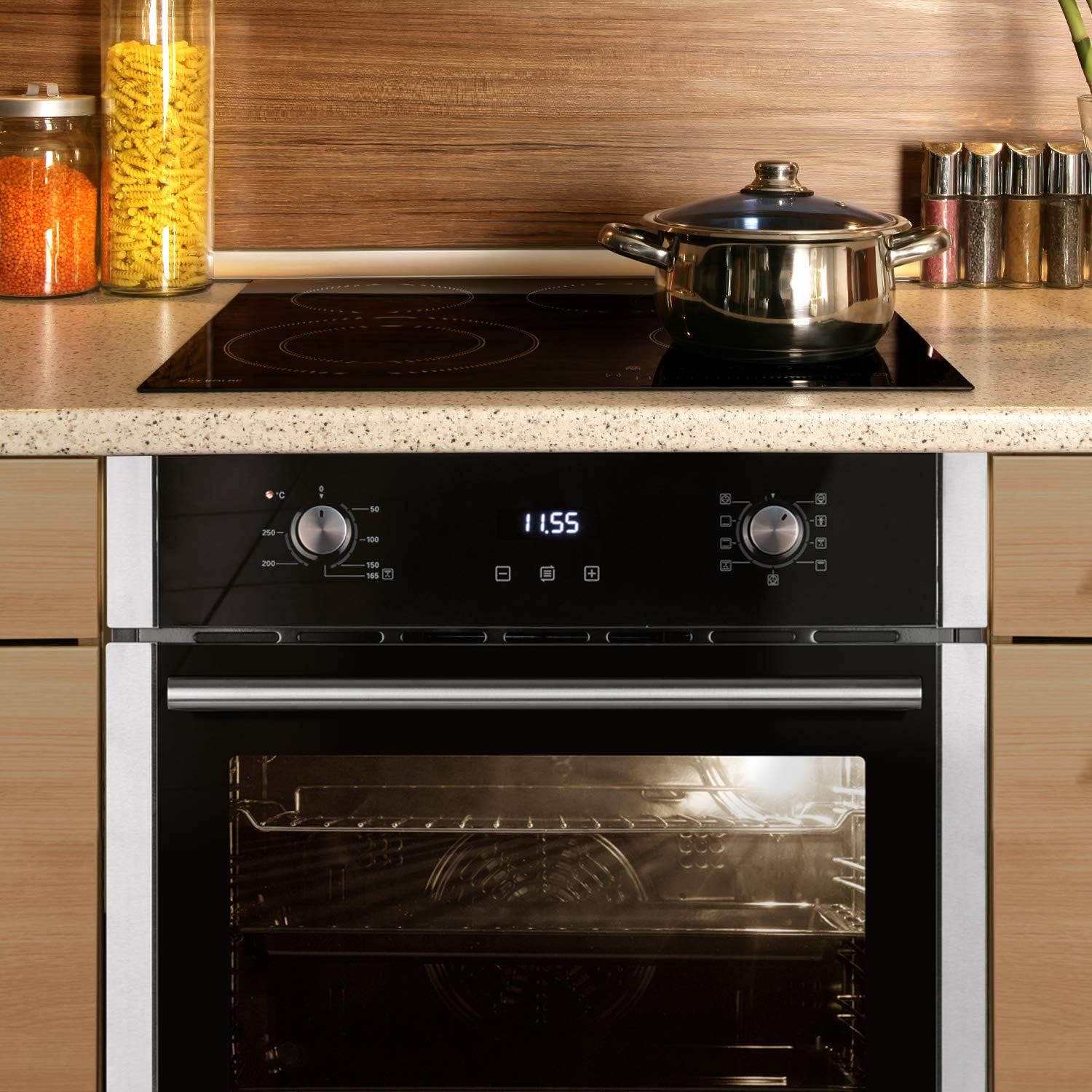 Four électrique encastrable 60 cm EB8005ED SET8005KFS KKT KOLBE air chaud, grillade, minuterie
