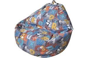 YuppieLife Kids Animal Storage Bean Bag Cover（No Filling Extra Large stuff'n Sit|Toy Organizer|Carrying Handle|Available for Kids and Teenager（38“,Letter）