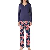lulukaka Women's Bamboo Rayon Pajama Set, Long Sleeve Cooling Pjs 2 Piece Soft Loungewear Sleepwear Button Up Lovely Print