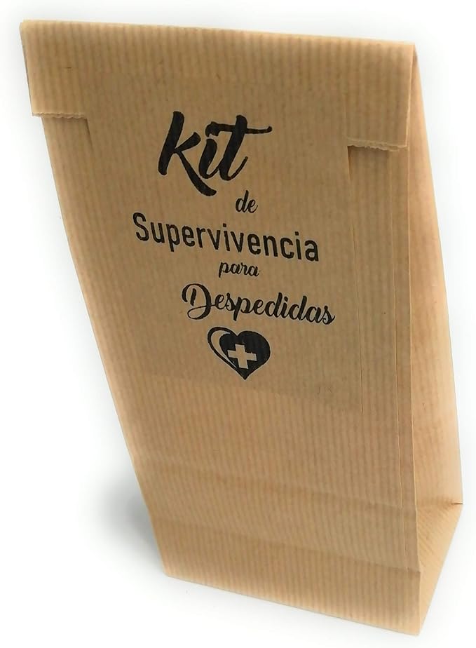 25 Bolsas kraft Kit de Supervivencia para despedidas de soltera: Amazon.es: Hogar