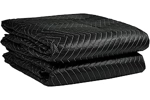 Trahefa 2 Pack Thick Moving Blankets, 80"x72" Heavy Duty Furniture Moving Pads, Quilted Packing Blankets