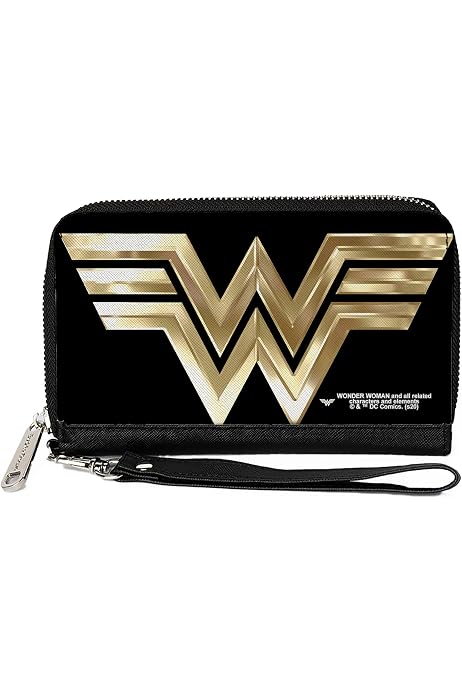 Buckle-Down Wonder Woman Bifold Wallet - Men's Vegan Leather Wallet With Card Slots