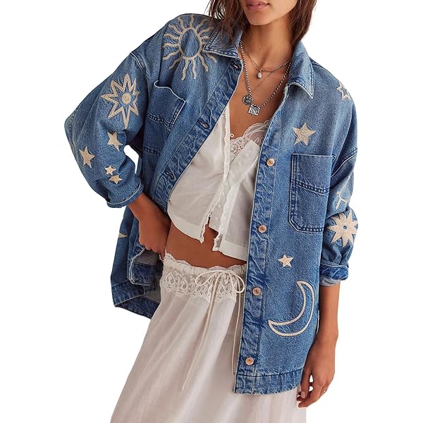 Veste En Jean Ci Sono - Taille M - Vintage Avec Patches - Femme/Ado - Occasion Très Bon état