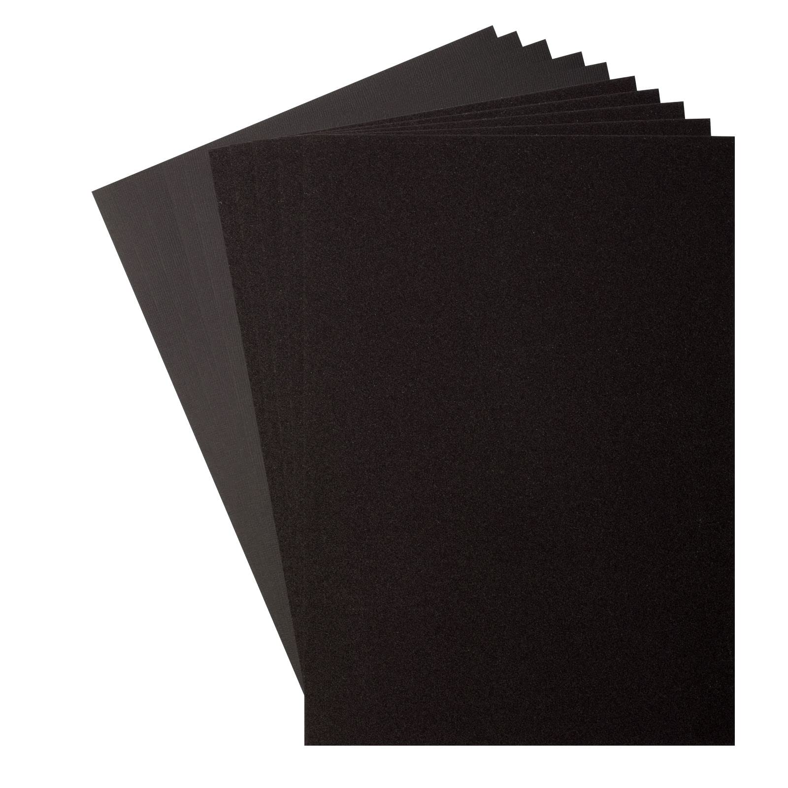 Florence Glitter Paper and Cardstock - A4 Coloured Card Making Supplies - Black/Black - 10 Sheets - Coloured Paper for Scrapbooking, Card Making and Other Paper Crafts - 250/216 GSM