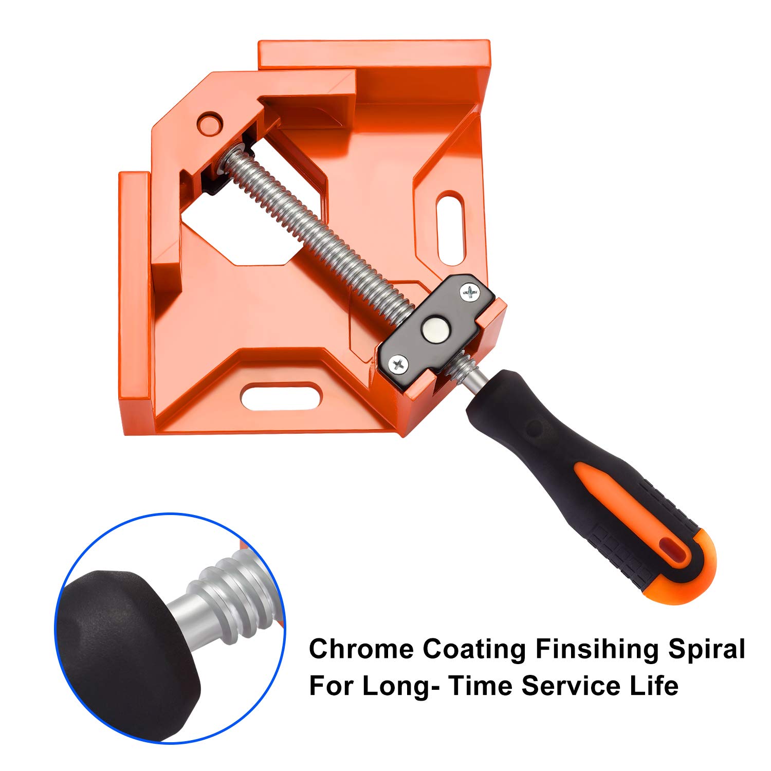 Frylr Clamp for Welding Wood-working 90 Degree Angle Corner Swing Jaw 11.4 x 2.4 x 8.7 inches Aluminum alloy die-casting Free Angle Adjustable