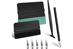 WEETALL Car Window Film Tinting Tools Vinyl Wrap Kit Precut/Auto Window Tint Tool Kit Installation Wallpaper Smoothing Tool with Felt Squeegee & Craft Knife