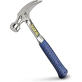 ESTWING Hammer - 16 oz USA Made Straight Rip Claw Hammer with Smooth Face & Shock Reduction Grip - E3-16S