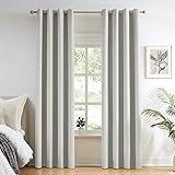 Melodieux Off White Blackout Curtains for