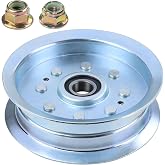 NICHEFLAG 756-05034A GY20629 Idler Pulley for John Deere 42" 48" D140 Decks | Replaces AUC17621 GY22082 GY20110 for John Deere D110 D130 D160 D170 E140 L110 L120 L130 LA105 LA115 LA130 LA145 Z225 Decks