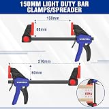 WORKPRO 4-Piece Clamps for Woodworking 120 mm 150 mm Bar Clamps view 4