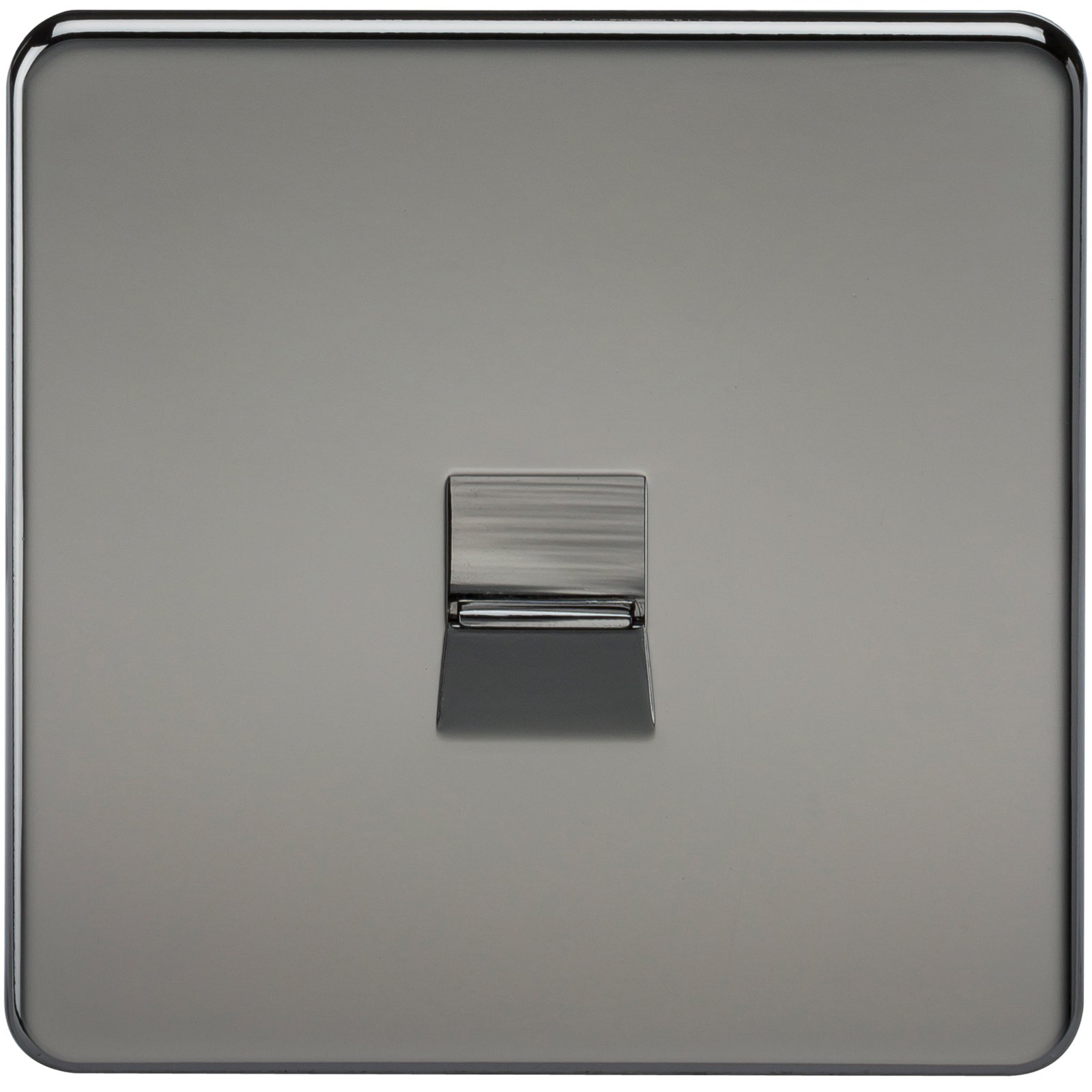 Knightsbridge SF7400BN Screwless Telephone Extension Socket, 230 V, Black Nickel