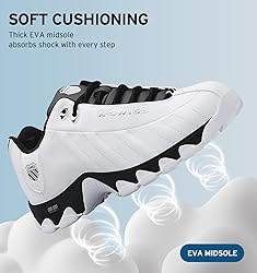 K-Swiss Men's ST329 CMF Sneaker, White/Black, 8 M