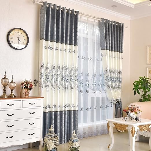 Wohnzimmer Gardinen Dekorative Schlafzimmer Vorhange Schatten Isolierung Tuch Druck Leinen Stock Nordic Mode Hochwertige Moderne 1 Panels A 300x270cm 118x106inch Amazon De Kuche Haushalt