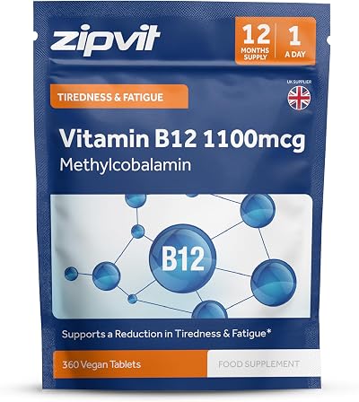 Zipvit Vitamin B12 1100mcg High Strength 360 Tablets Vegan Methylcobalamin