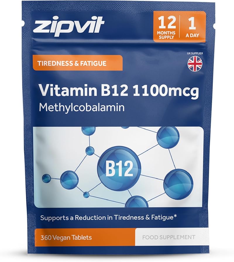Zipvit Vitamin B12 1100mcg High Strength 360 Tablets Vegan Methylcobalamin