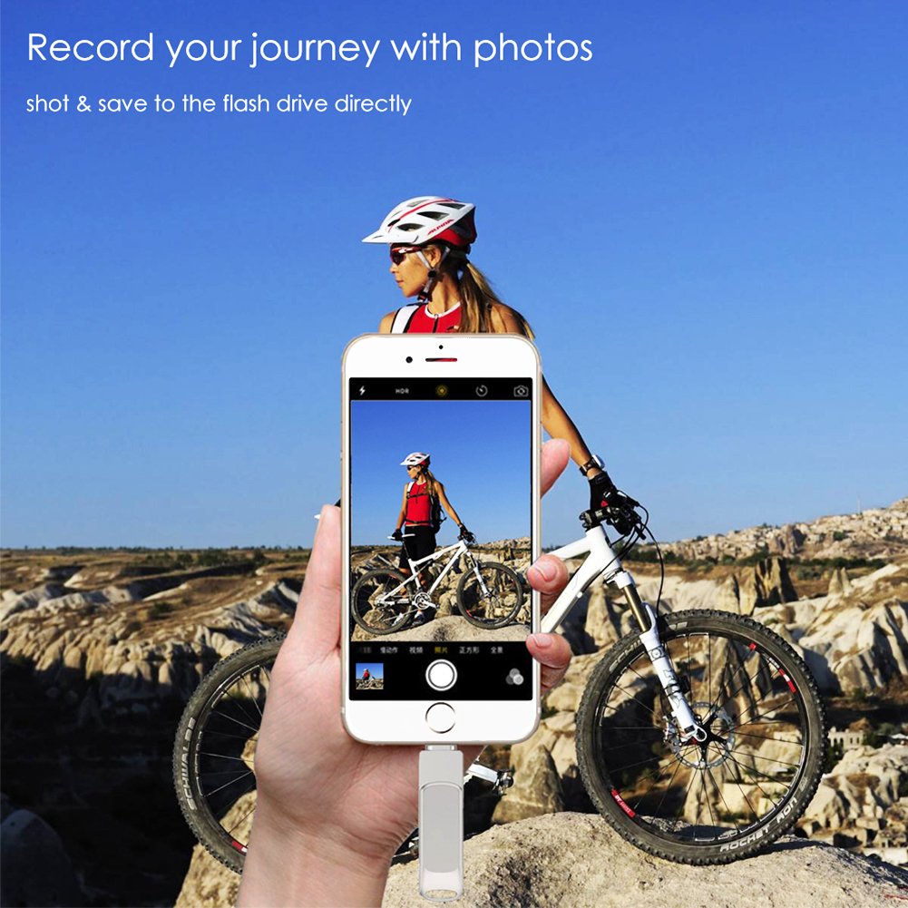 32GB USB Memory Stick for Mobile Phone - [3-in-1] Multi-Connector External Flash Drive for Smartphone PC Laptop (32GB)