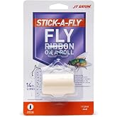 JT Eaton Stick-A-Fly Ribbon on a Roll fly trap | Continuous Adhesive Ribbon; Unroll to Desired Length; Hangs Easily; Non-Toxic; Traps Flies Indoors