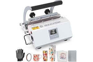 MECPOW Tumbler Heat Press Machine 11oz to 30oz Mug Cup Water Bottle Press | Fast Even Heating | Sublimation Blanks Printer for DIY Transfer Includes Sublimation Paper with Heat Tape and Gloves