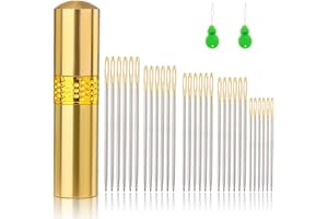 Kollase Sewing Needles 30 pcs, 5 Sizes Hand Sewing Needles, Needles for Crafts, Sharp Hand Sewing Needles, Complete Hand Sewing Needles Kit for Sewing and Quilting