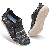 Spesoul Wide Womens Walking Shoes Adjustable Diabetic Shoes Breathable Zero Drop Barefoot Shoe Neuropathy Edema Nursing Shoe Wide Width Sneakers