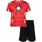 Marvel Avengers Captain America Iron Man Venom Hulk Cosplay Athletic T-Shirt and Shorts Outfit Set Toddler to Little Kid