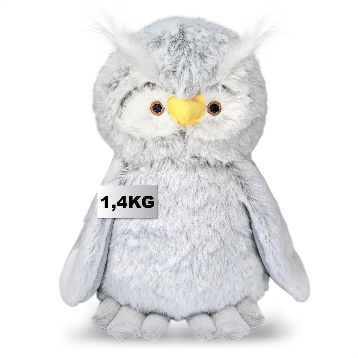 COM-FOUR® Door Stopper - Heavy Door Holder in a Cute owl Design - Window Stopper Ideal for drafts - Functional Home Accessory - Brake Block 1.4 kg for Windows and Doors (Eagle owl)
